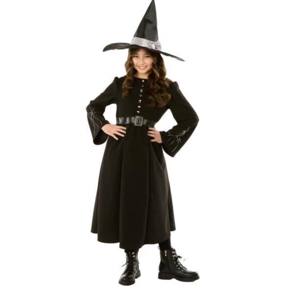 Morph Whisper Witch Halloween Costume Size XL (14/16) Black Dress & Hat NEW New